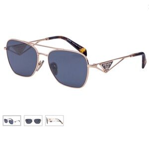 Prada Women Aviatar  SPR A50 SVF-09T Rose Gold Metal Frame Sunglasses 59-17-140